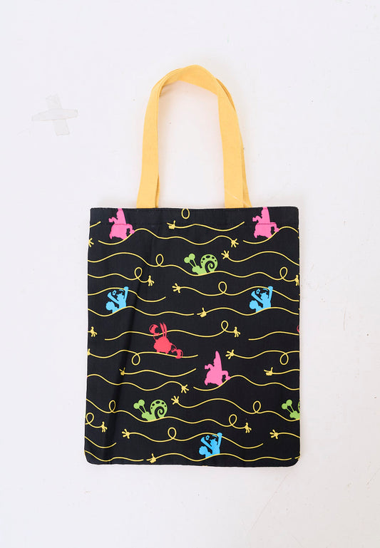 Mossimo Kids Spongebob Black Canvas Tote Bag