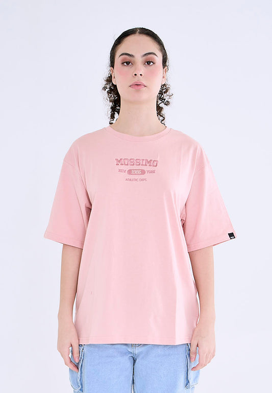 Mossimo Adeline Light Pink Athletic Oversized Fit Tee