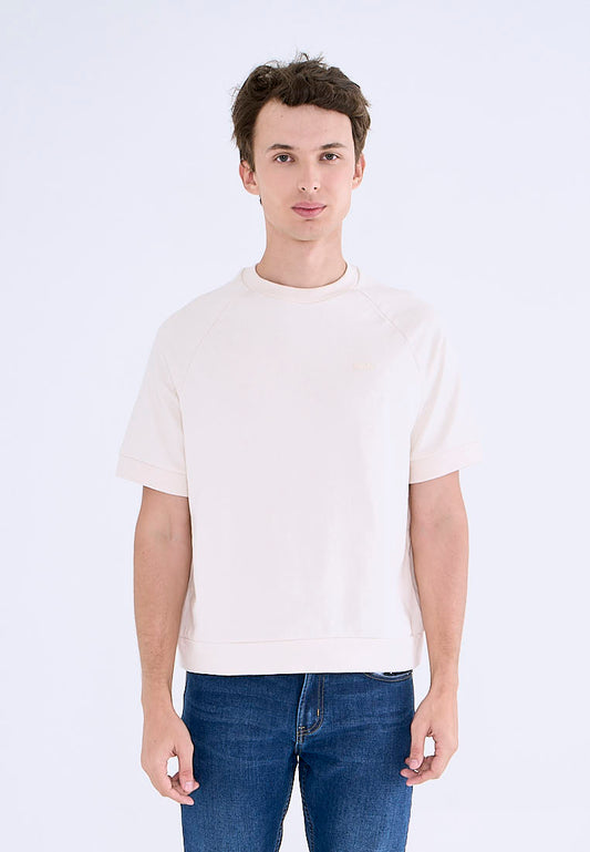 Mossimo Jude Beige Round Neck Raglan Shirt