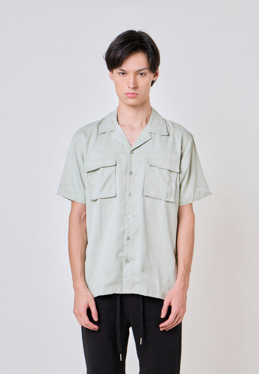 Mossimo Dwayne Green Comfort Fit Short Sleeve Button Down