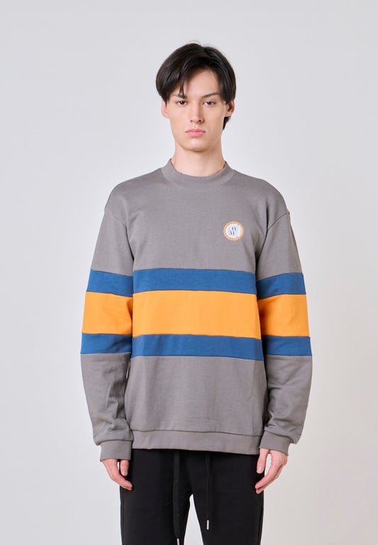 Mossimo Cj Gray Yellow Comfort Fit Pullover