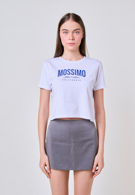 Mossimo Jessica White Classic Cropped Fit Tee