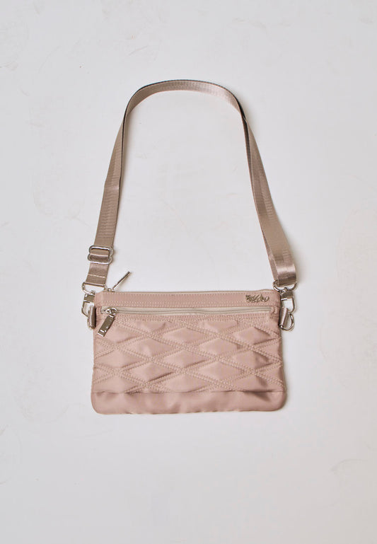 Mossimo Anika Beige Quilted Body Bag
