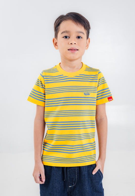Mossimo Kids Boys' Yellow Stripes Logo Tshirt