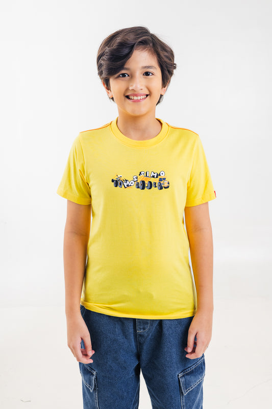 Mossimo Kids Boys' Yellow Truck Logo Graphic Tshirt