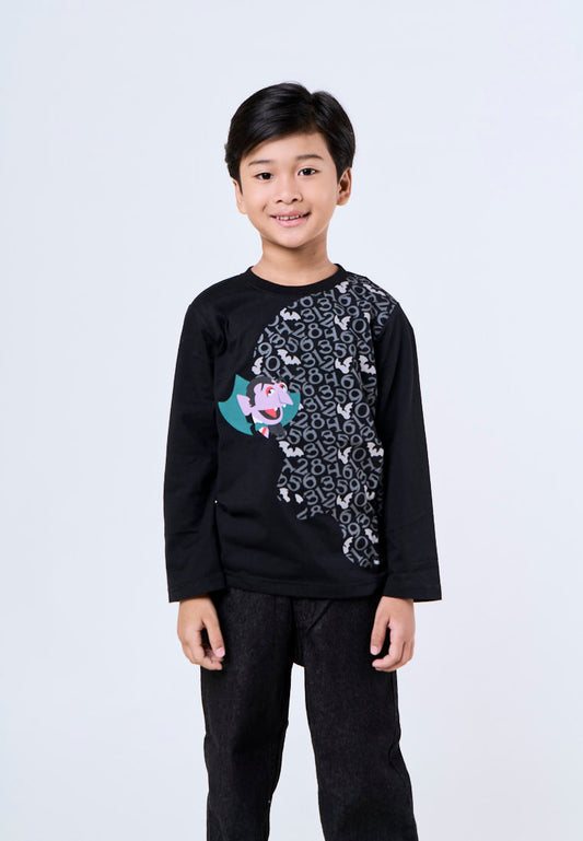 Mossimo Sesame Kids Black Printed Pullover