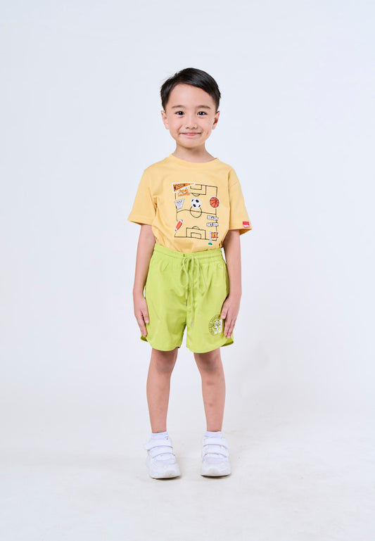 Mossimo Kids Spongebob Lime Green Mid Length Plain Board Shorts