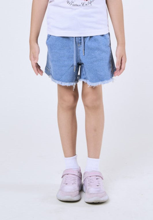 Mossimo Kids Kendra Light Blue Frayed Denim Shorts