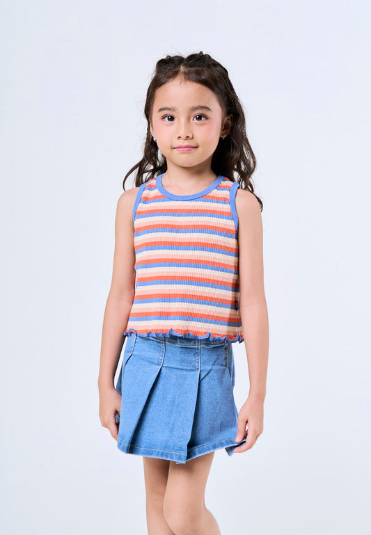 Mossimo Kids Liliana Light Blue Denim Pleated Box Skirt