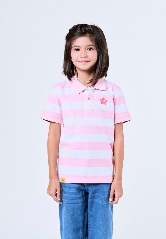 Mossimo Kids Pink Spongebob Stripes Polo Shirt
