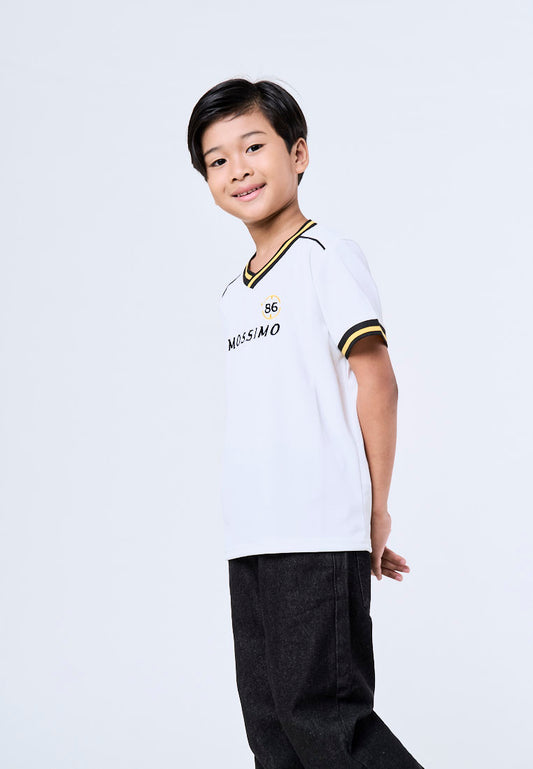 Mossimo Kids Jackson White V-Neck Sporty Shirt
