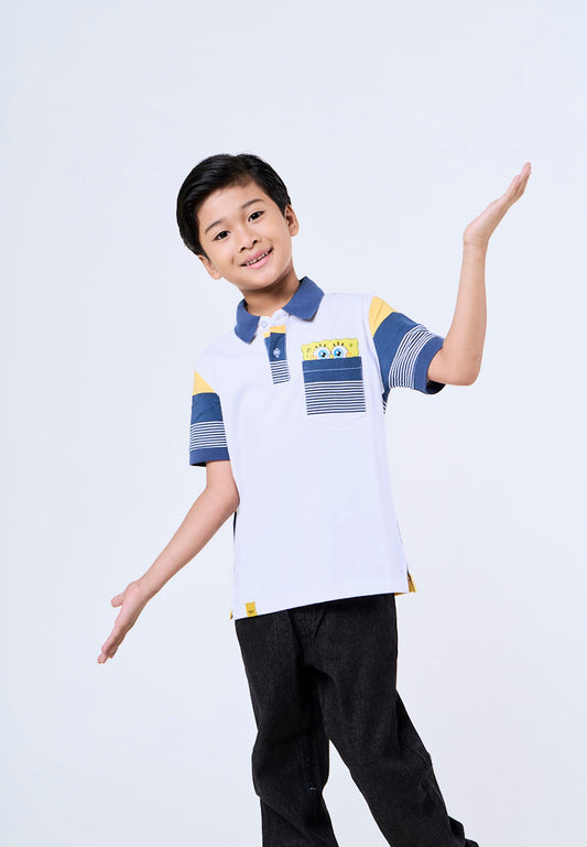 Mossimo Kids Spongebob White Pocket Polo Shirt