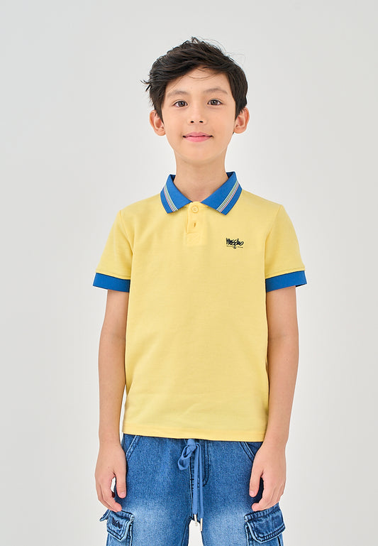Mossimo Kids Caiden Yellow Cuffed Sleeves Polo Shirt