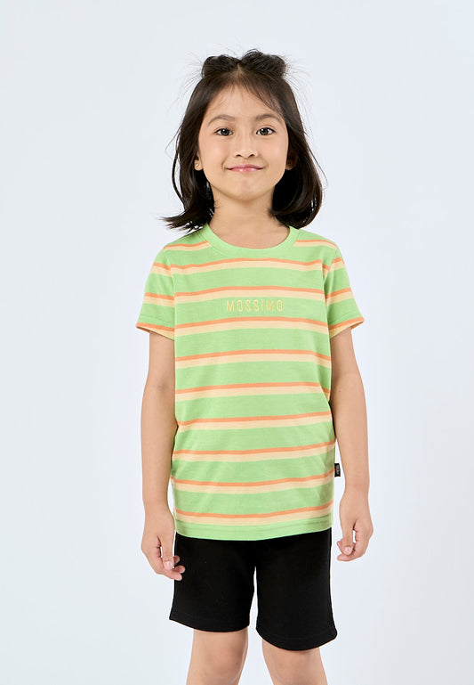Mossimo Crystaline Lime Striped Knitted Tshirt