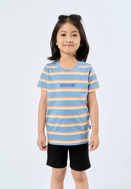 Mossimo Crystaline Blue Striped Knitted Tshirt