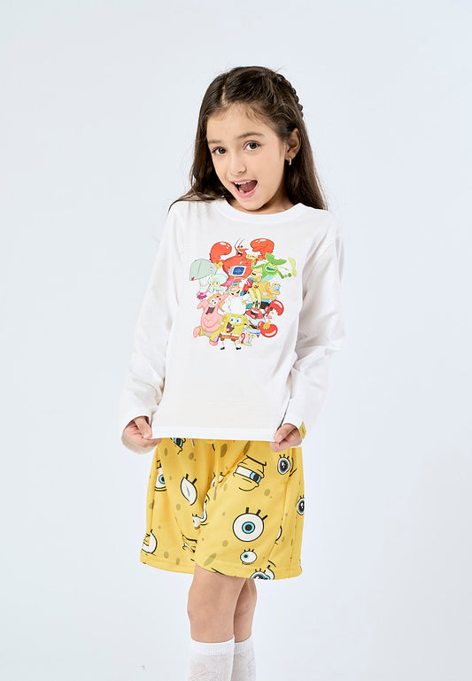 Mossimo Kids White Spongebob Long Sleeve Top