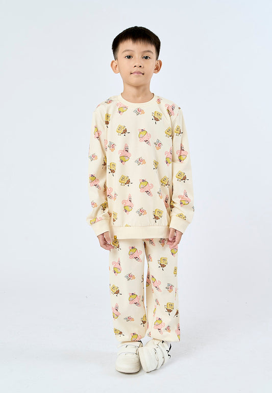Mossimo Kids Beige Spongebob Loungewear Set