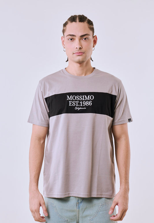 Mossimo Men's Ash Gray Embroidery Logo Classic Fit Tee