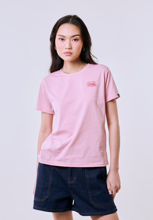 Mossimo Women's Blush California Print Classic Fit Tee