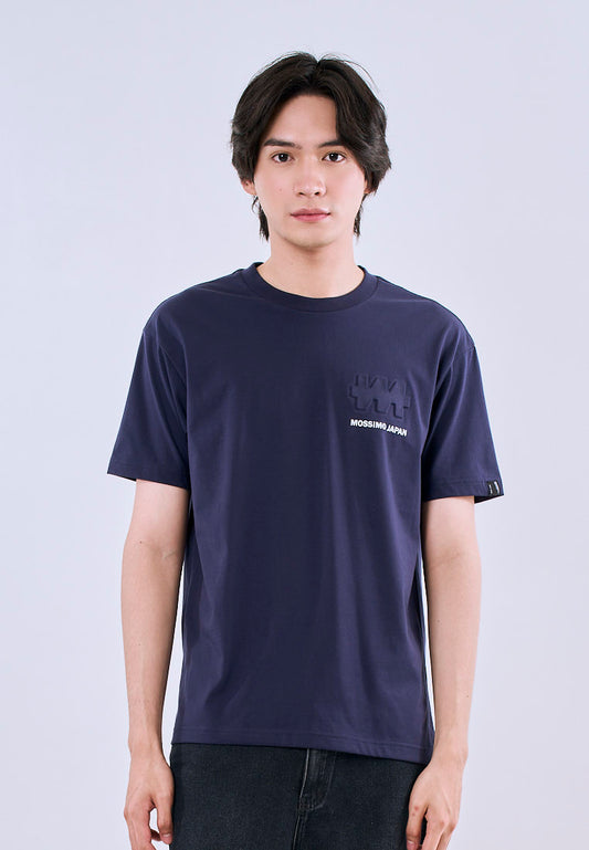 Mossimo Julian Navy Blue Regular Fit Tee For Men