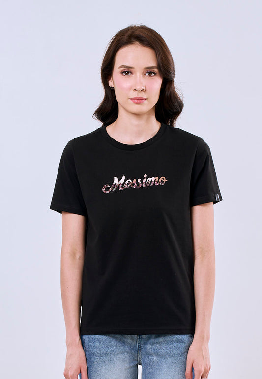 Mossimo Maxine Black Classic Fit Tee For Women