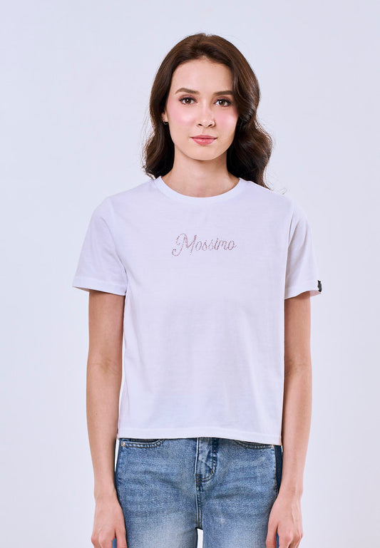 Mossimo Faye White Comfort Fit Tee For Women