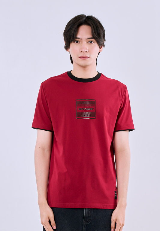 Mossimo Evren Red Wine Classic Fit Tee For Men