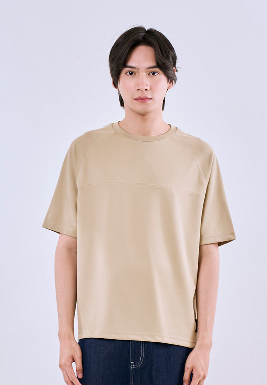 Mossimo Jace Tan Brown Raglan Modern Fit Tee For Men