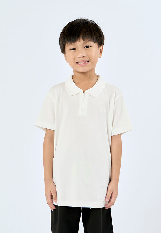 Mossimo Kids Karlo White Polo Shirt with Zipper