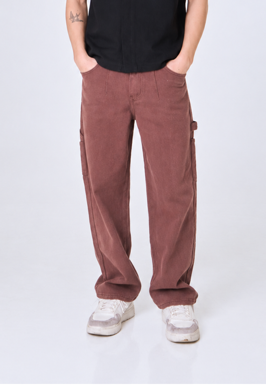 Mossimo Nico Choco Brown Loose Fit Mid Rise Carpenter Pants