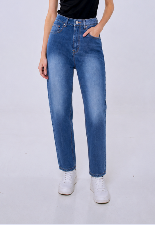 Mossimo Blanche Medium Blue Five Pocket Straight Jeans