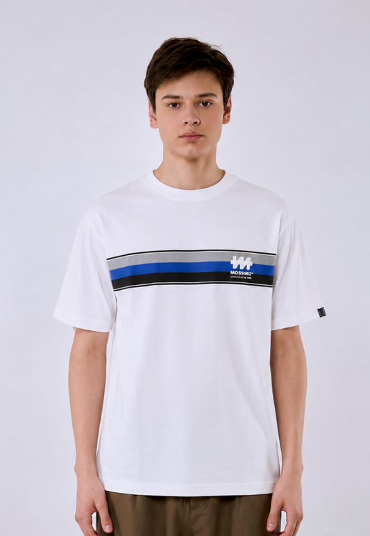 Mossimo Men's White Classic Fit Tee with Logo Print