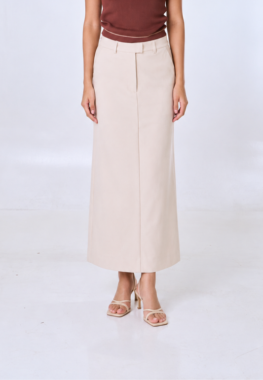 Mossimo Haisley Oat Mid Waist Maxi Skirt