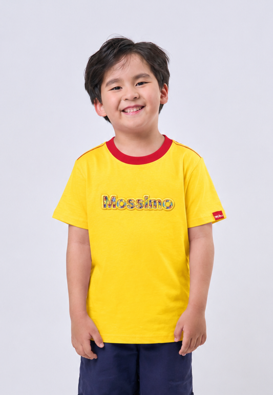 Mossimo Kids Boys Yellow Embossed Logo Basic Print