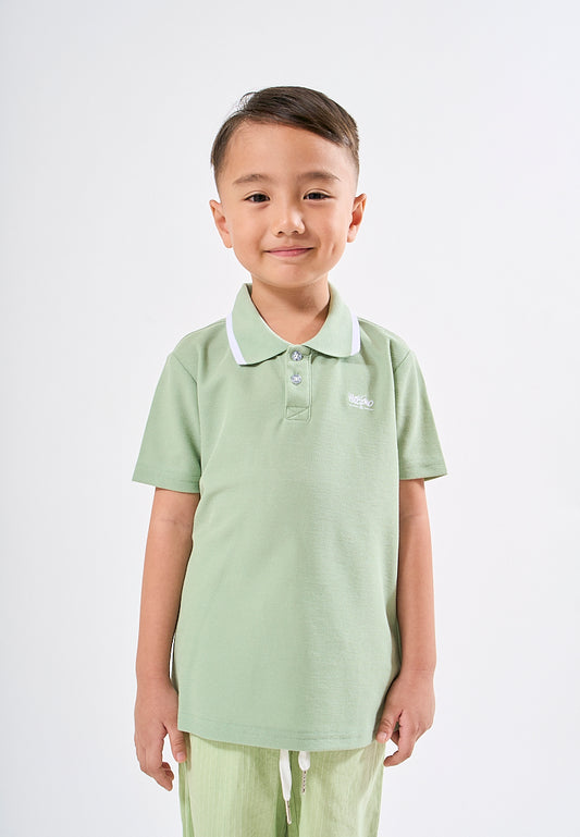 Mossimo Kids Brayden Green Polo and Checkered Short