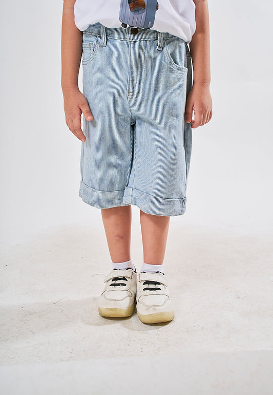Mossimo Kids Jaymar Denim Blue Stripes Shorts