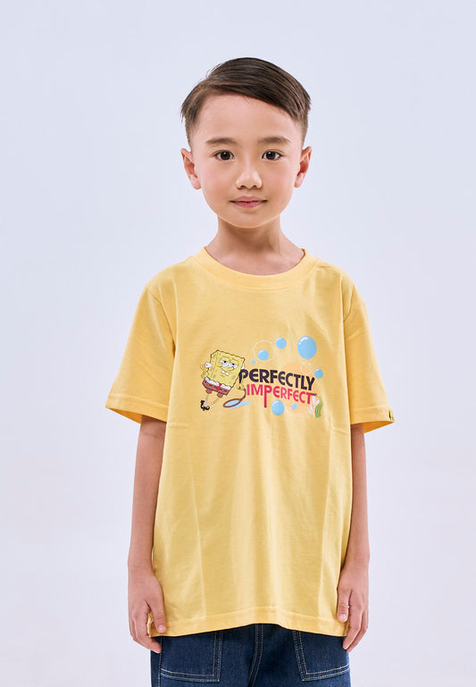 Mossimo Kids Spongebob Yellow Unisex Regular Tshirt For Girls For Boys
