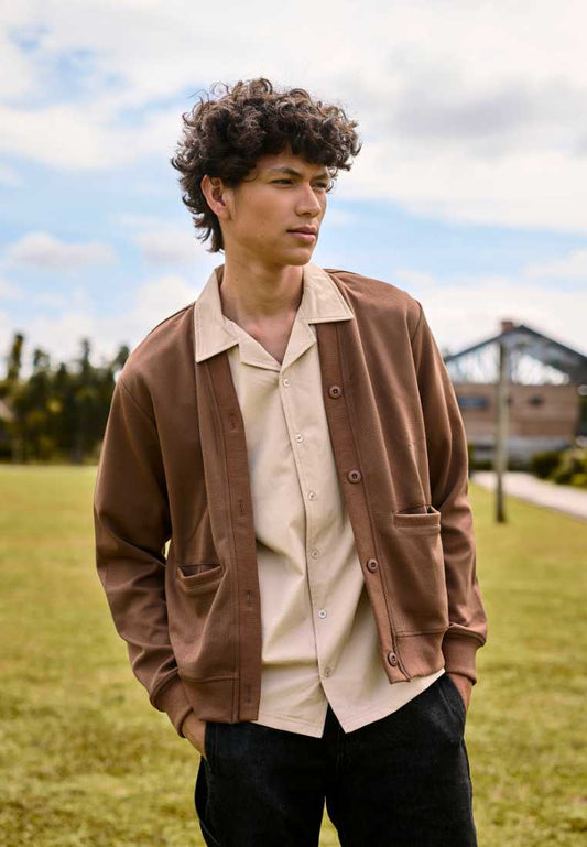 Mossimo Dexter Brown Cardigan Jacket