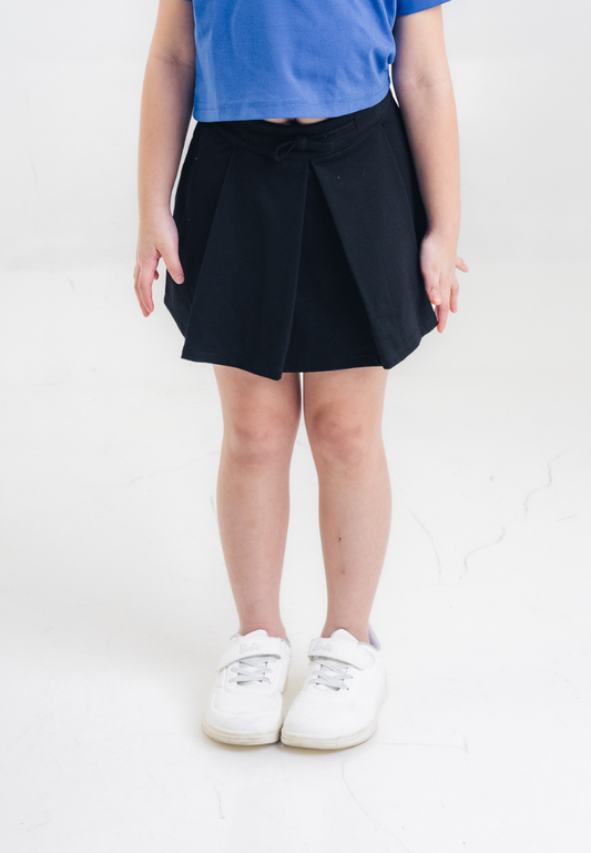 Mossimo Kids Girls Black Ribbon Pleated Skort