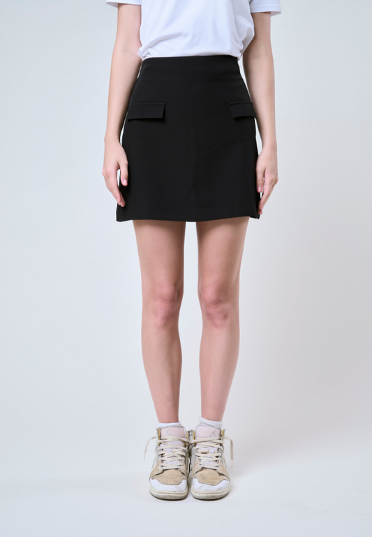 Mossimo Selena Black Mini Skirt w/ Welt Pocket