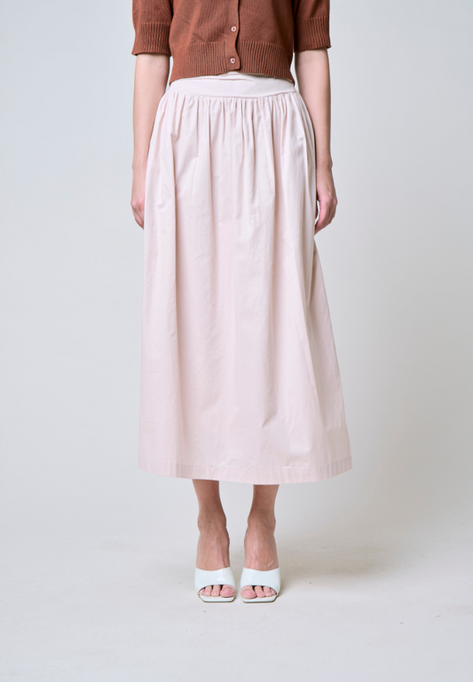 Mossimo Livia Beige Scoops Style Midi Skirt