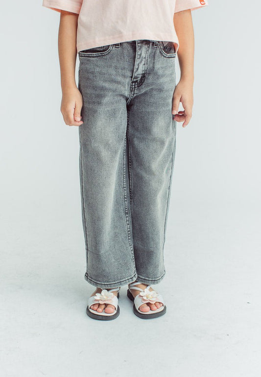 Kylene Dark Gray Wide Leg High Waisted Jeans - Mossimo PH