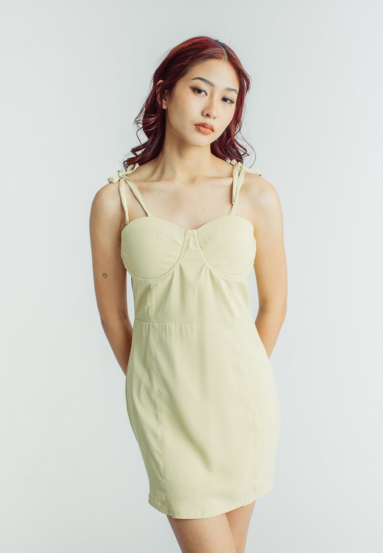 Mossimo Jai Olive Mini Dress with Ribbon Straps - Mossimo PH