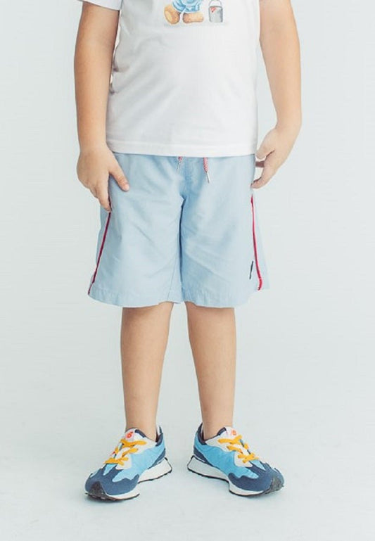 Nikolai Light Blue Contrast Trim Swim Short with Mesh Lining - Mossimo PH