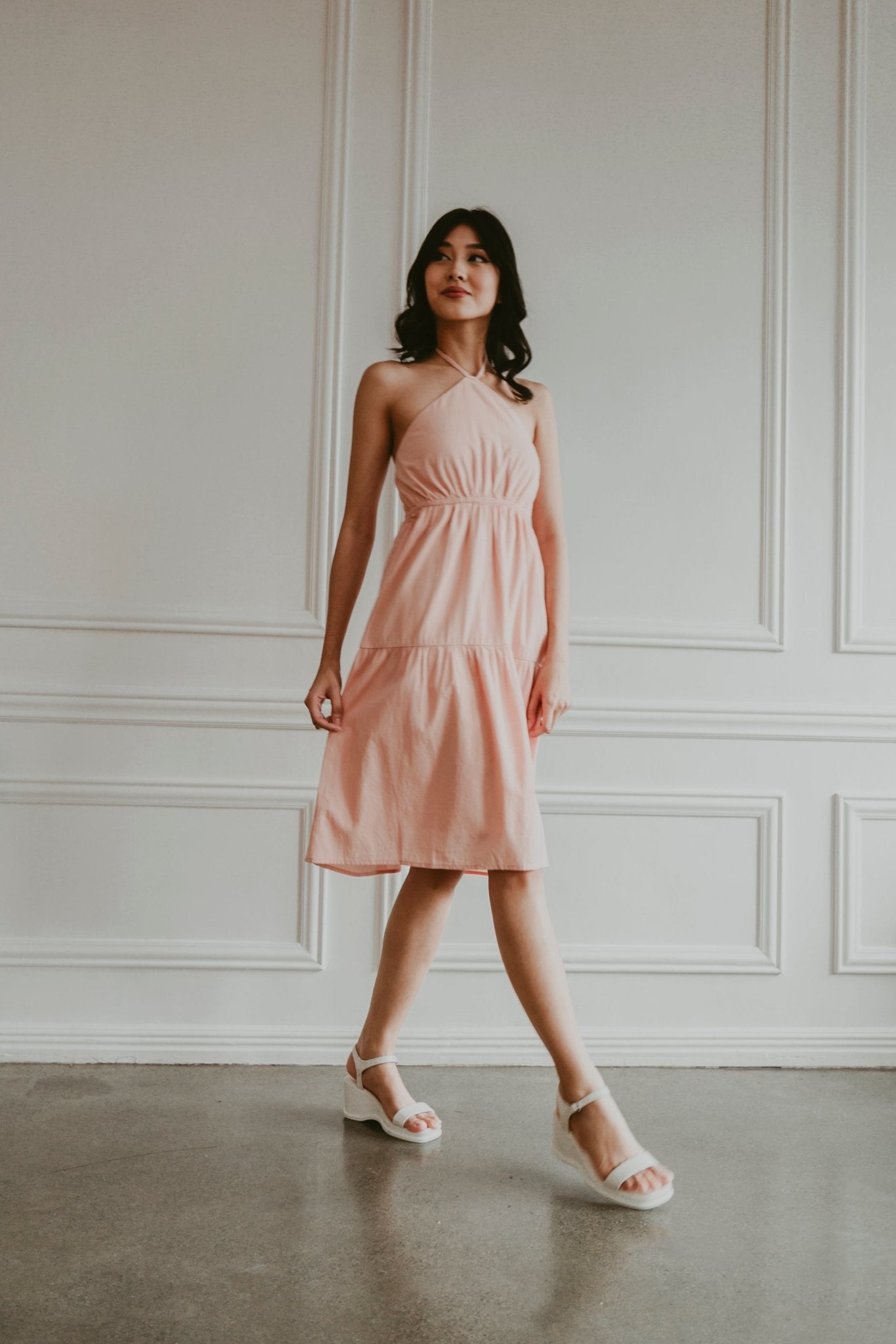 Rina Flowy Halter Midi Dress – Mossimo PH