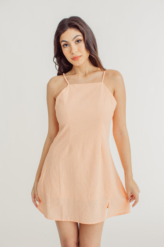 Rochelle Orange Mini Halter Dress with Slit - Mossimo PH
