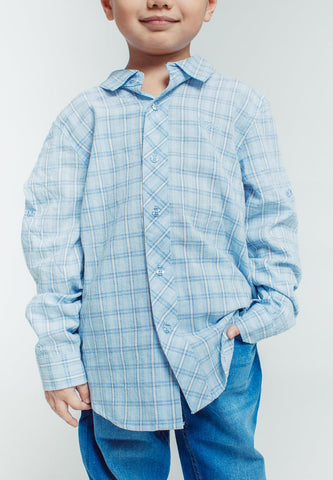 Zeus Marina Boys Long Sleeved Checkered Shirt - Mossimo PH