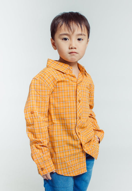 Zeus Musk Melon Boys Long Sleeved Checkered Shirt - Mossimo PH