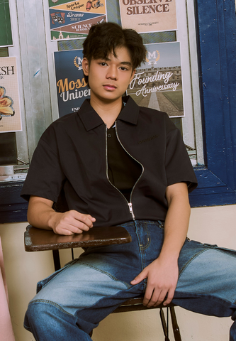 Mossimo  Akira Navy Blue Urban Woven Short Sleeves