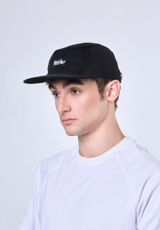 Mossimo Black Panel Cap w/ Patch Embroidery